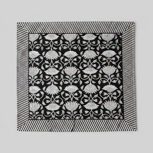 serviette de table LOTUS noire