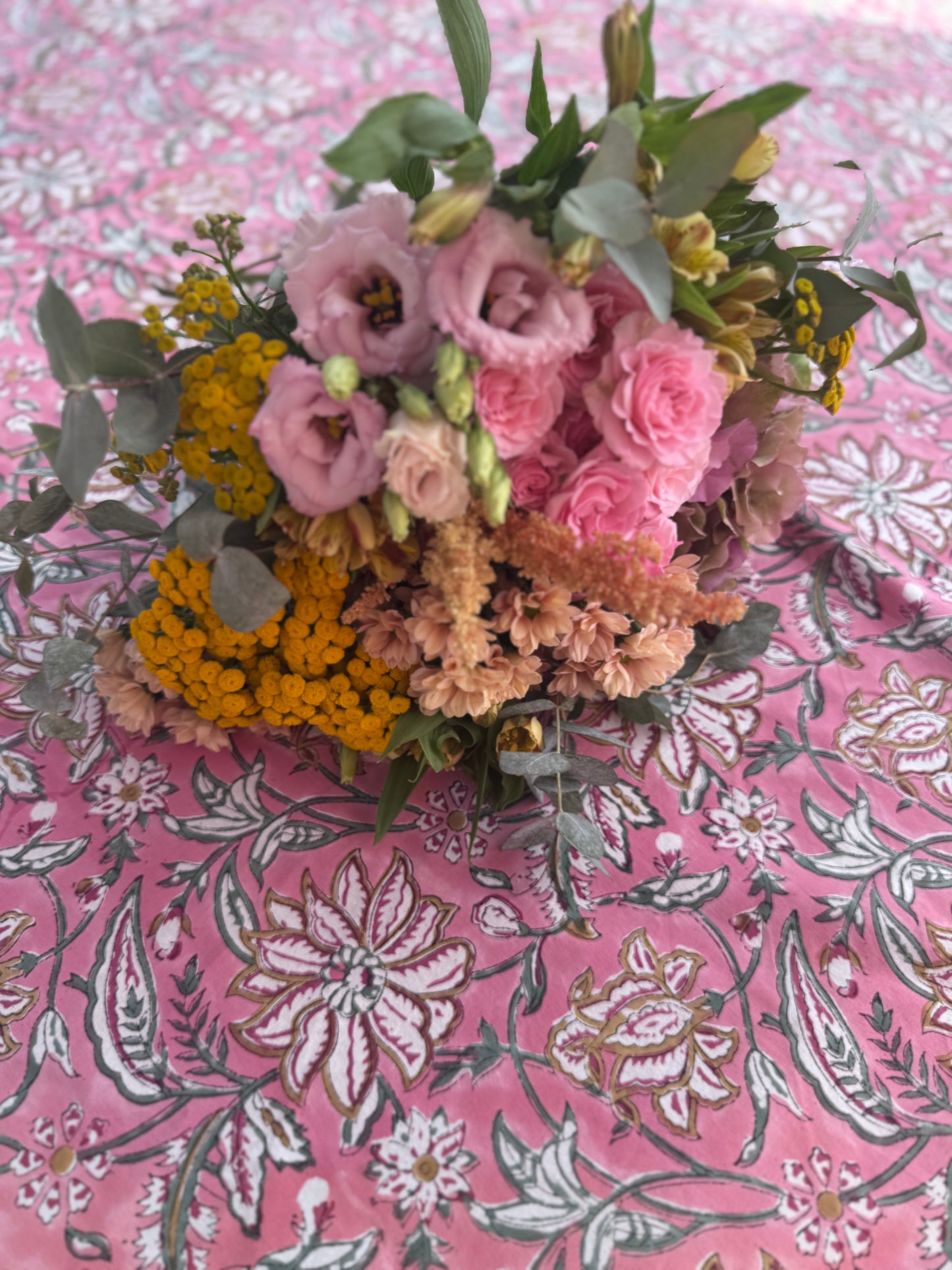 Nappe ronde JAIPUR rose