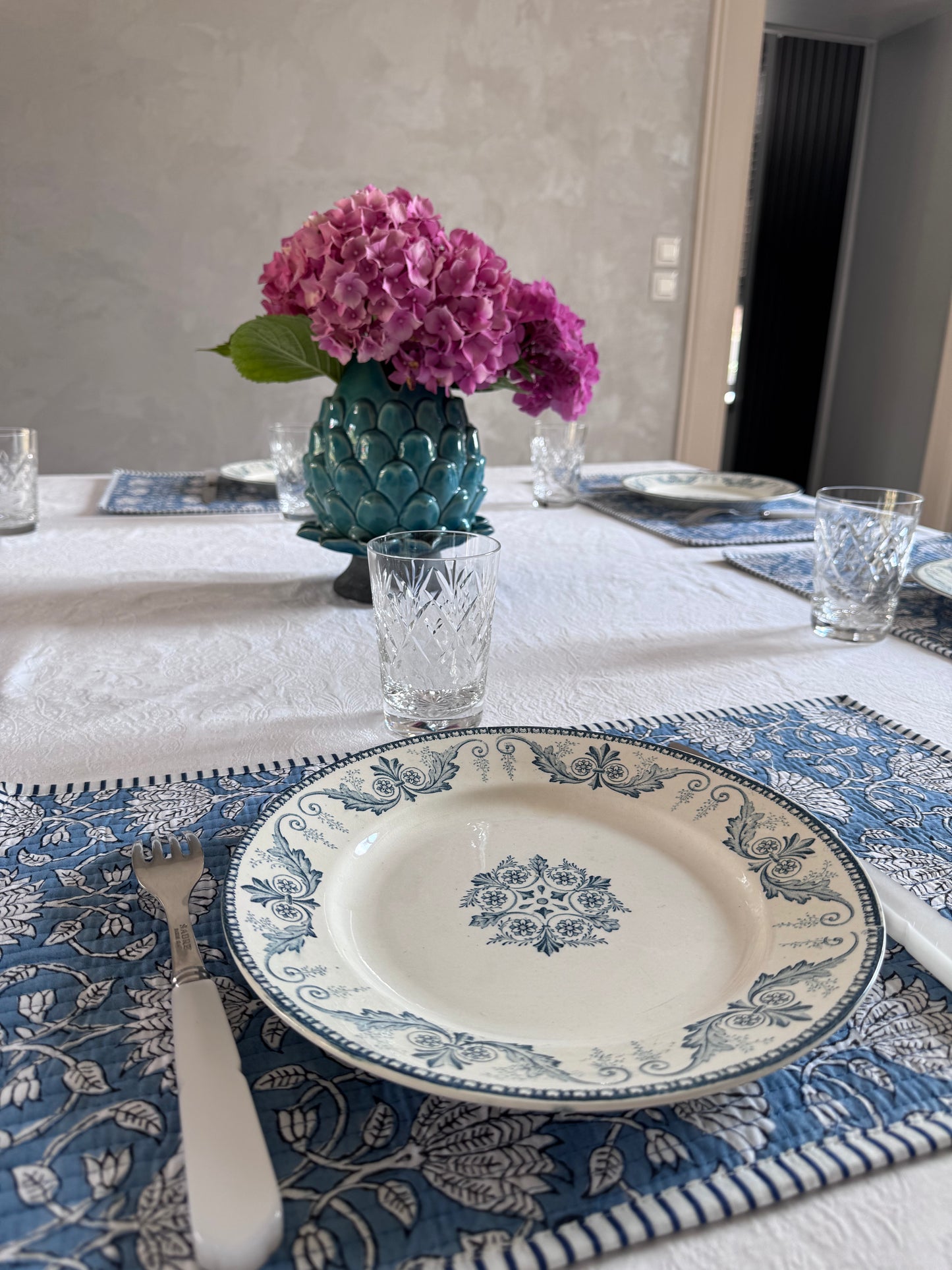 Set de table LOTUS bleu