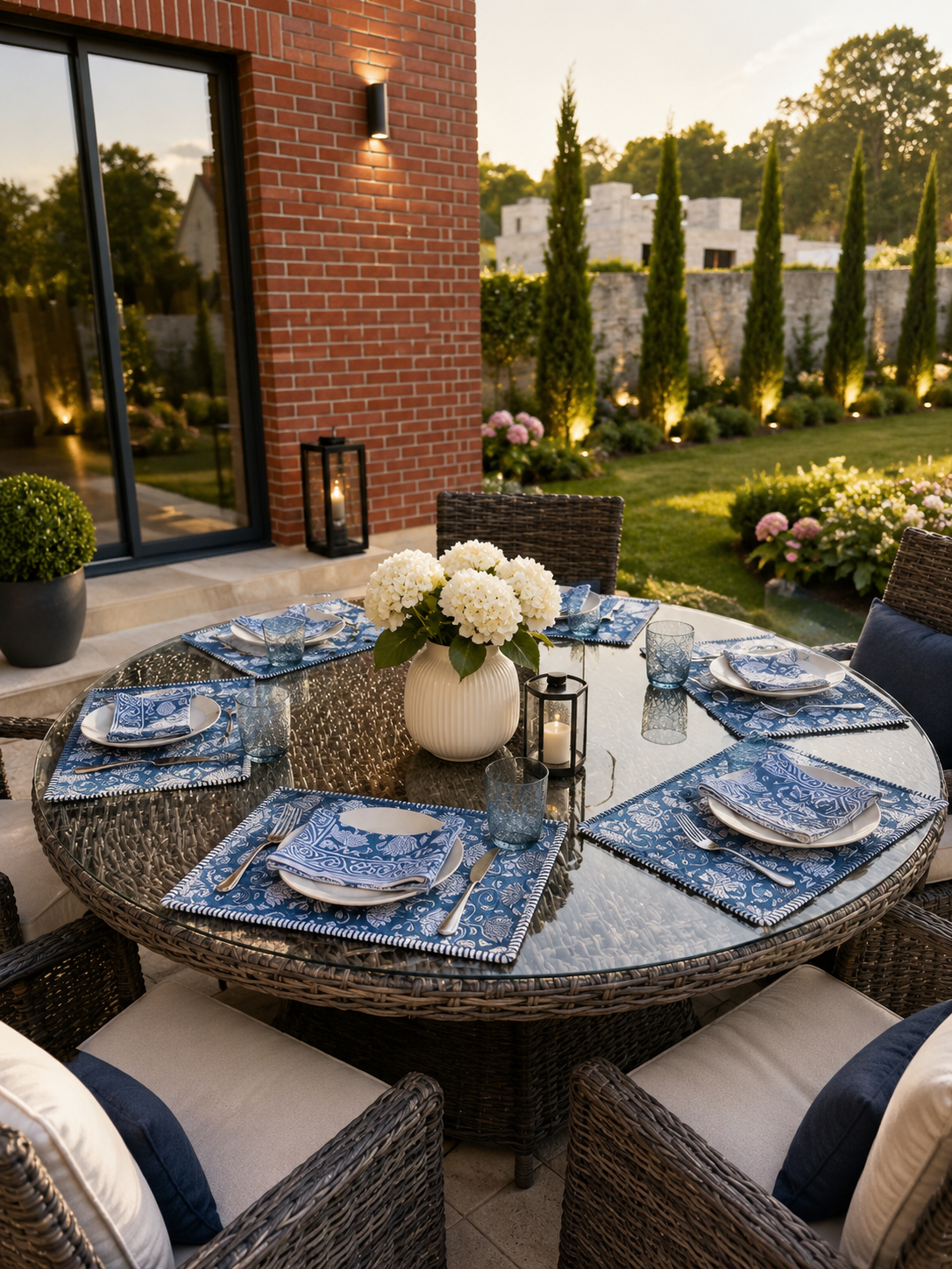 Set de table LOTUS bleu