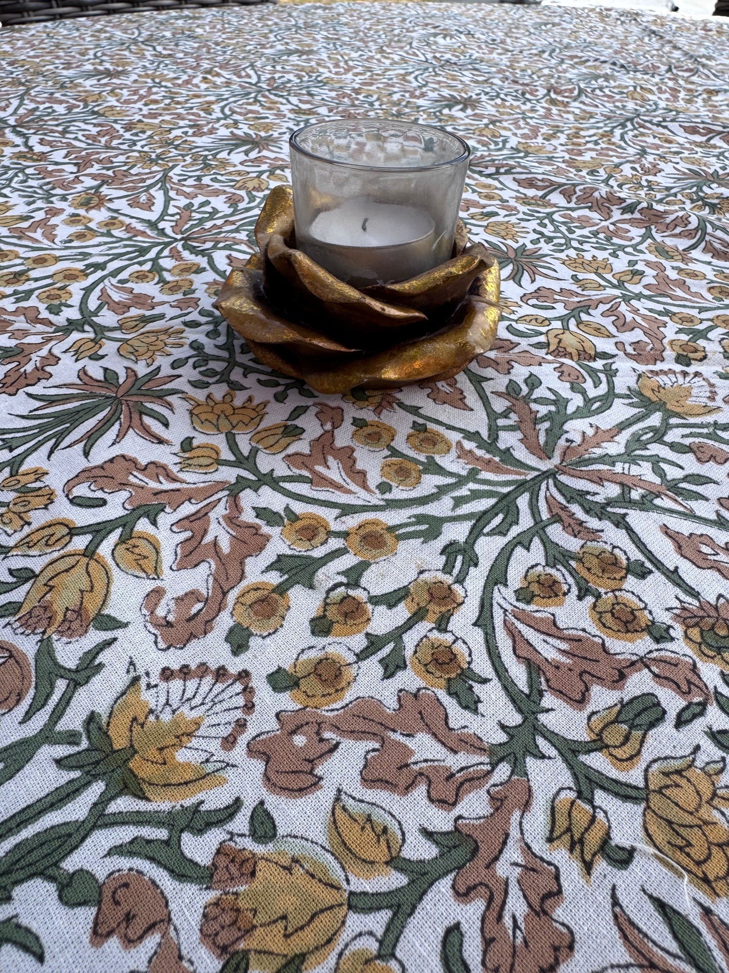 Nappe ronde JAIPUR jaune